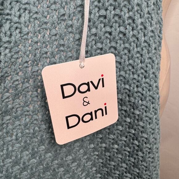 NWT Davi & Dani Dolman Sleeve Knit Pattern Cardigan Blue Casual Boho Size 3XL - Picture 12 of 14